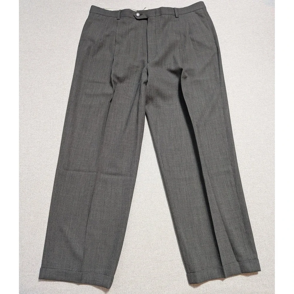 Profilo Men's 2 Piece Suit 44R Gray Wool Blazer Jacket Pants Formal